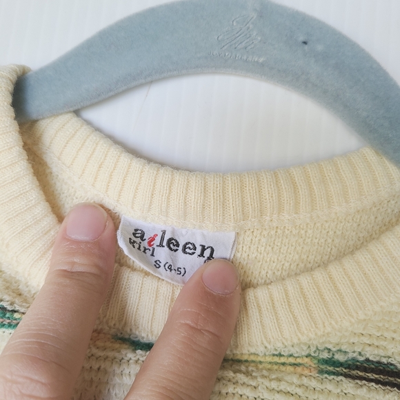 VINTAGE toddler fall rust orange striped sweater - Picture 8 of 8